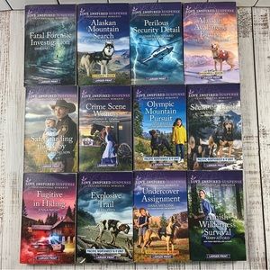 Lot Of 12 Harlequin Love Inspired Suspense Larger Print Romance Books 2022-2023